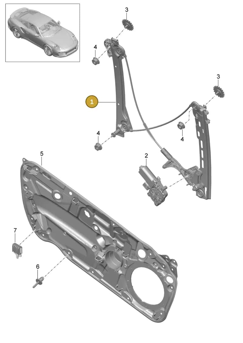 99154297501 — Porsche GT2 RS Clubsport (2013-2020) diagram p42804030, position 1