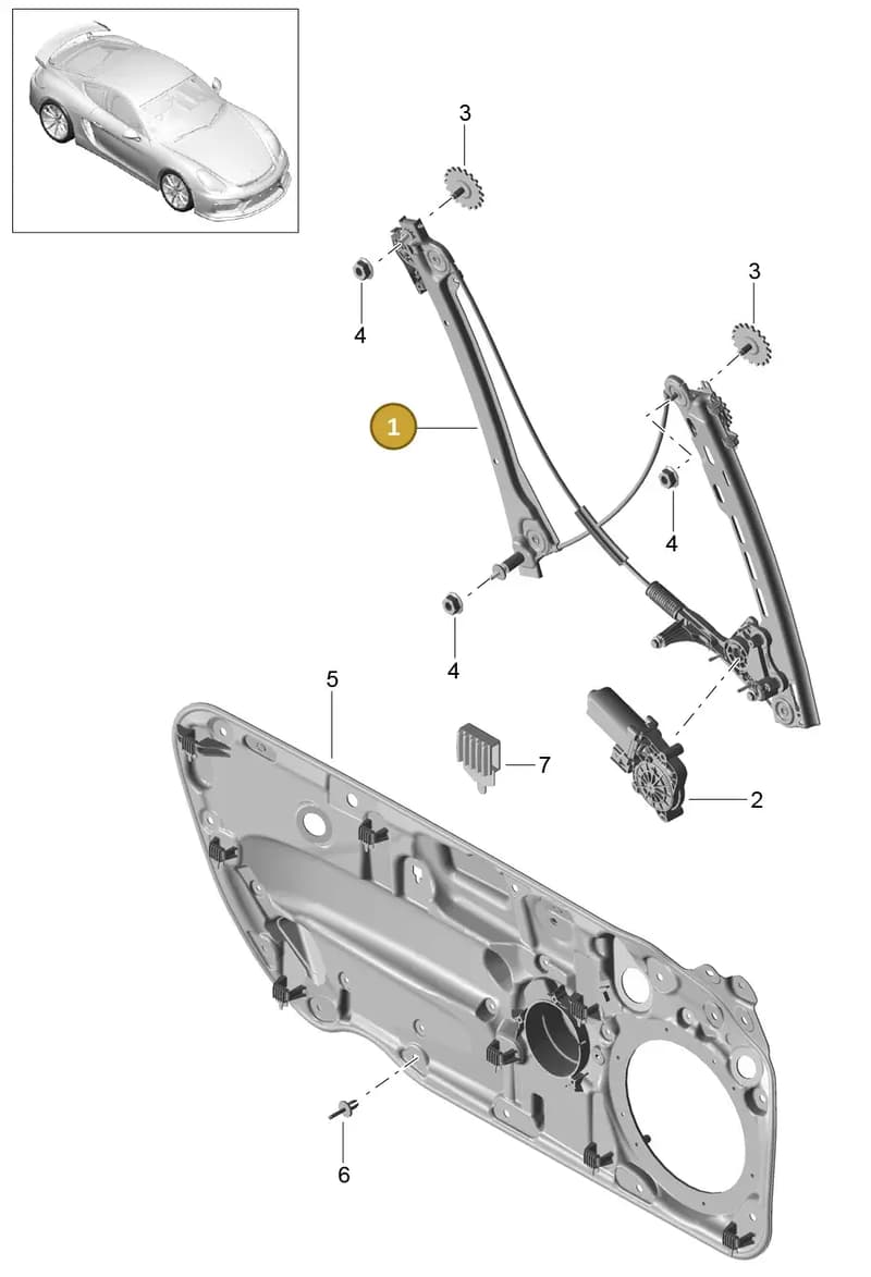 99154297501 — Porsche Cayman GT4 (2015-2016) diagram p45804030, position 1