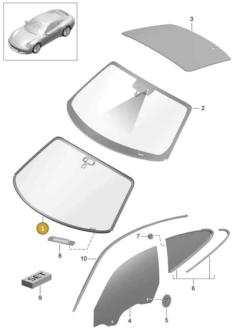 99154311107 — Porsche 911 (2016-2019) diagram p47805000, position 1