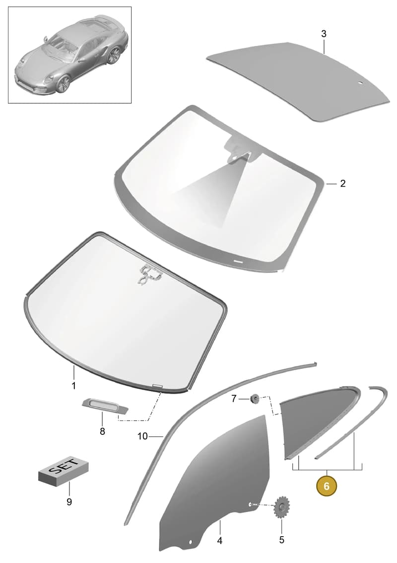 9915431128003C — Porsche GT2 RS Clubsport (2013-2020) diagram p42805000, position 6