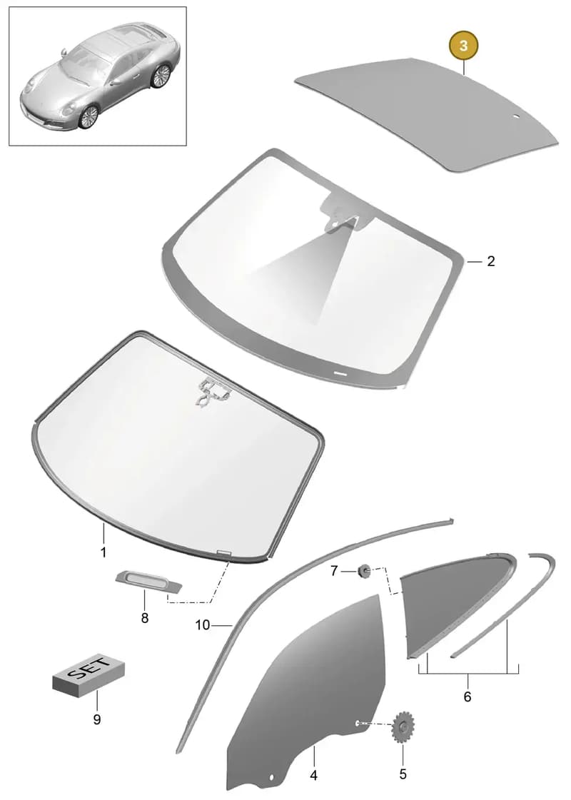 99154347602 — Porsche 911 (2016-2019) diagram p47805000, position 3