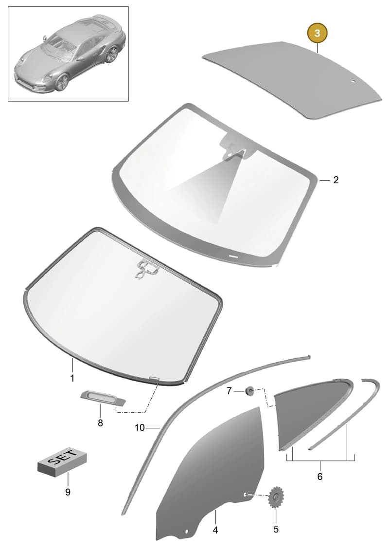99154591105 — Porsche 911 (2013-2020) diagram p42805000, position 3
