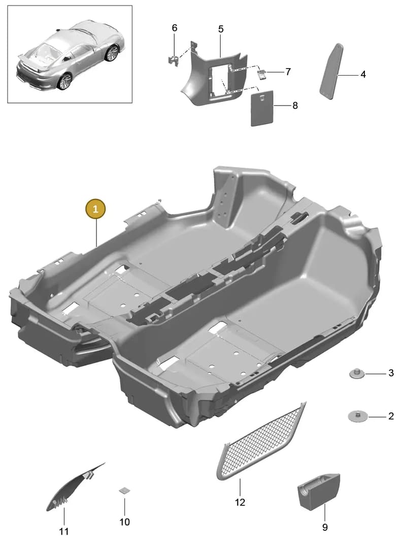 99155101107GCE — Porsche 991 R (2013-2020) diagram p41807010, position 1