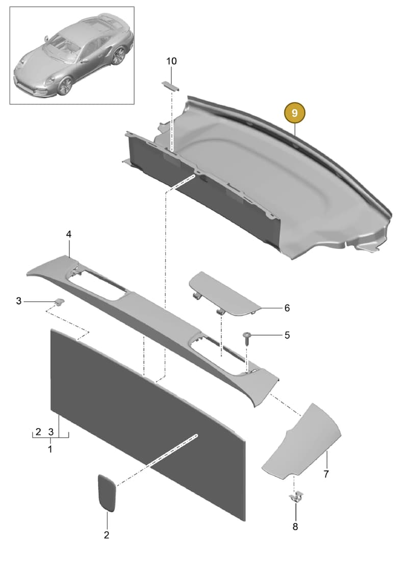 99155103500A31 — Porsche 911 (2013-2020) diagram p42807035, position 9