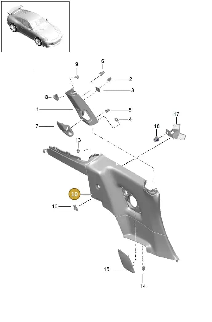 991551567005Q0 — Porsche 911 (2013-2020) diagram p41807020, position 10