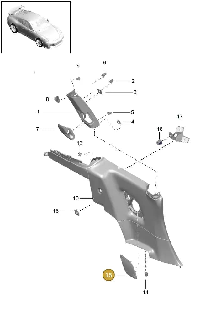 99155158301 — Porsche 911 (2013-2020) diagram p41807020, position 15