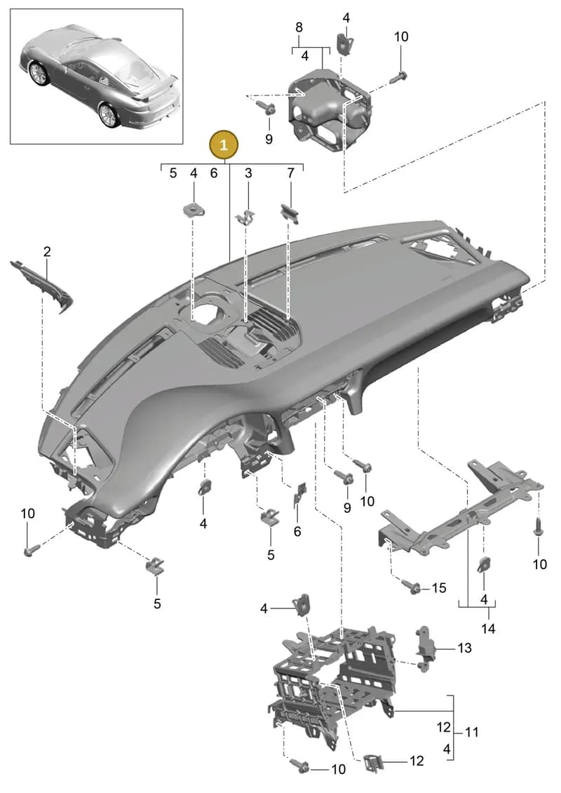 99155210204DK4 — Porsche 911 (2013-2020) diagram p41809000, position 1