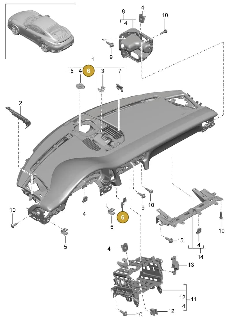 99155219405V08 — Porsche 911 (2013-2020) diagram p42809000, position 6