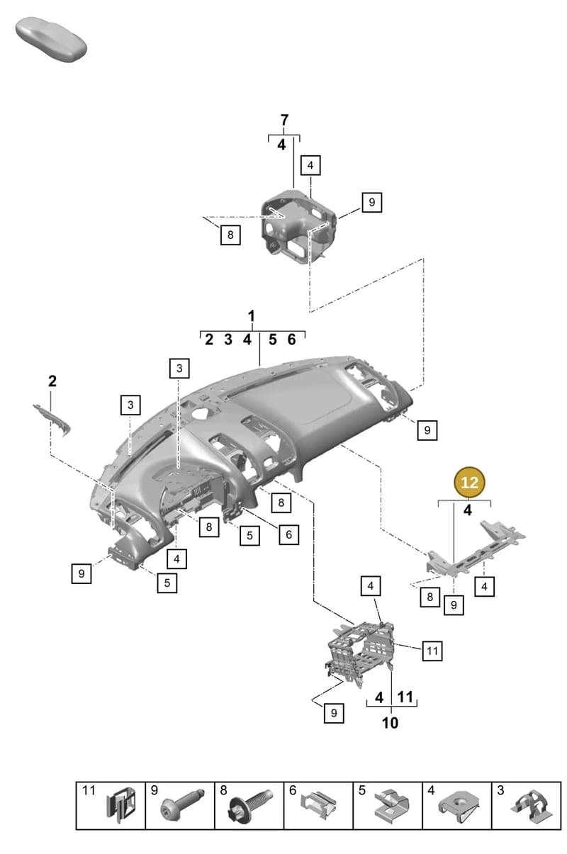 99155236002 — Porsche Boxster Spyder (2019-2020) diagram p55809000, position 12