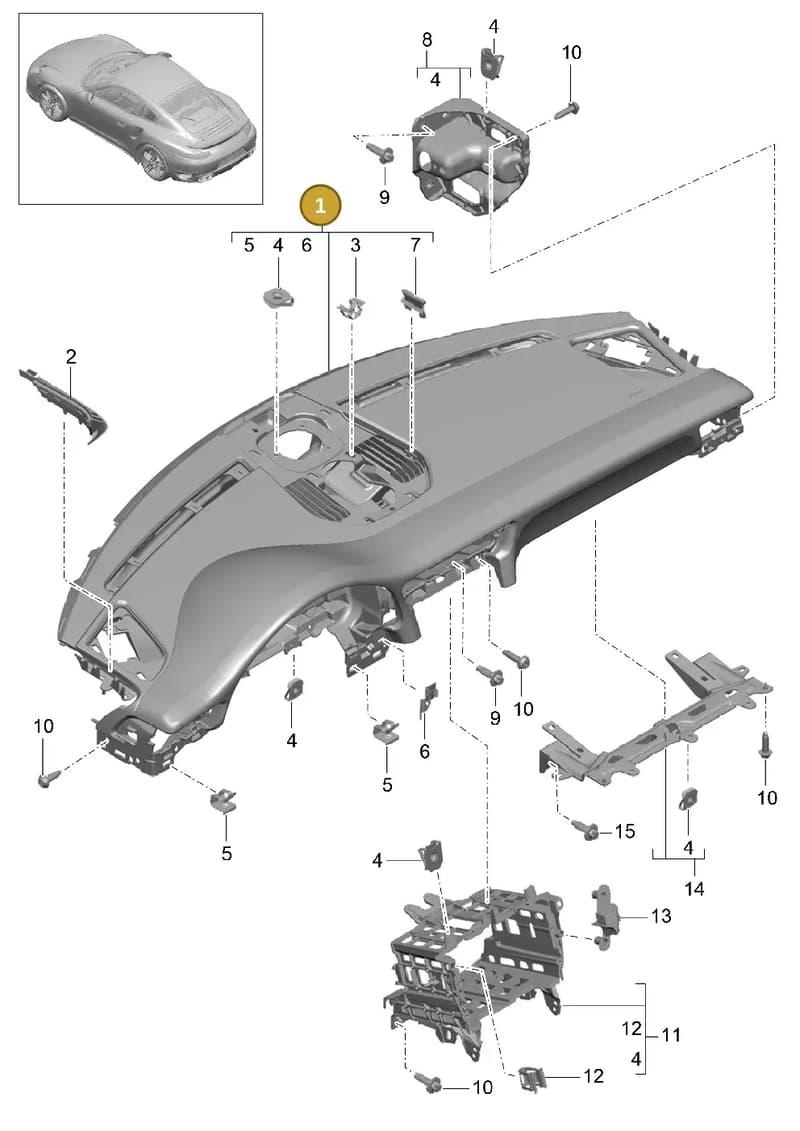 99155238103V08 — Porsche 911 (2013-2020) diagram p42809000, position 1