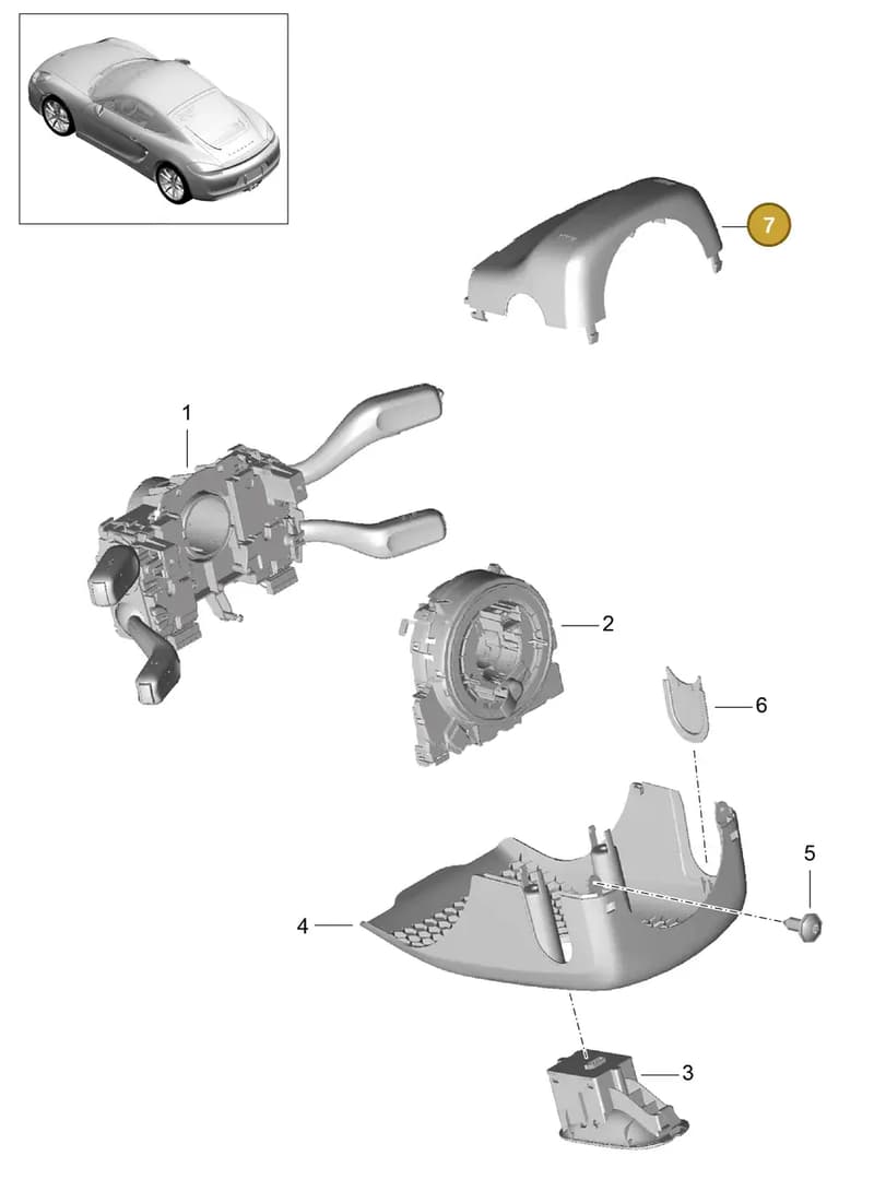 991552473011E0 — Porsche Cayman (2013-2016) diagram p40903010, position 7