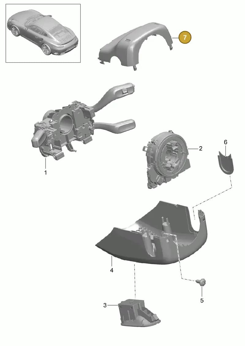 991552473011E0 — Porsche GT2 RS Clubsport (2013-2020) diagram p42903010, position 7