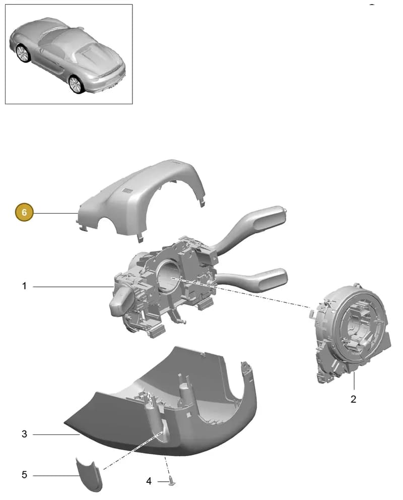 991552473011E0 — Porsche Boxster Spyder (2015-2016) diagram p46903010, position 6