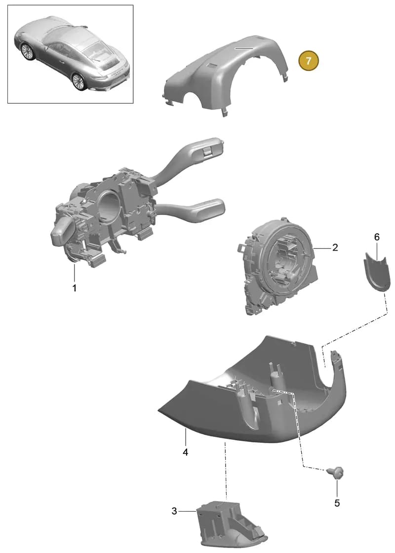 991552473011E0 — Porsche 911 (2016-2019) diagram p47903010, position 7