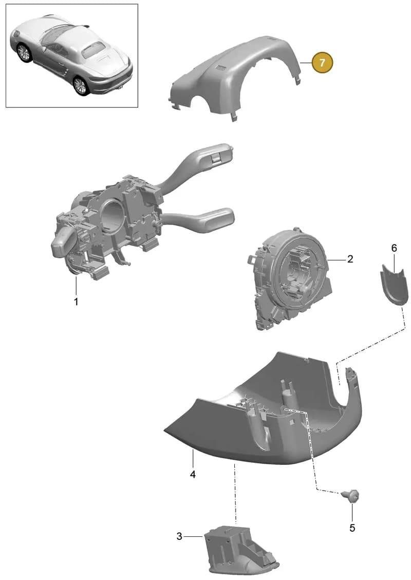 991552473011E0 — Porsche Boxster (2016-) diagram p48903010, position 7