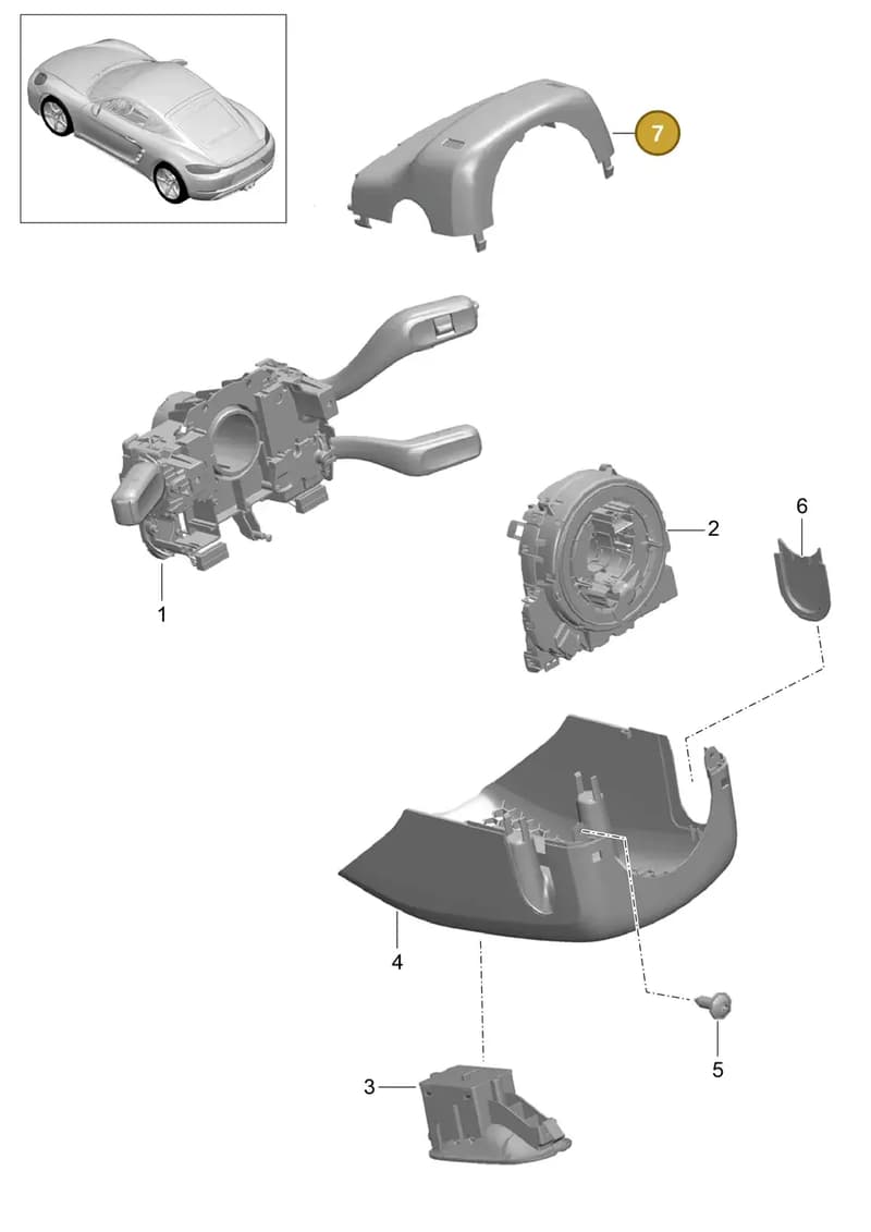 991552473011E0 — Porsche Cayman (2016-) diagram p50903010, position 7