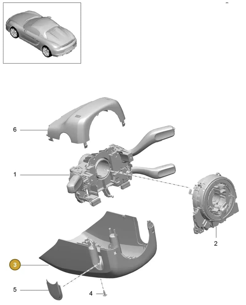991552475001E0 — Porsche Boxster Spyder (2015-2016) diagram p46903010, position 3