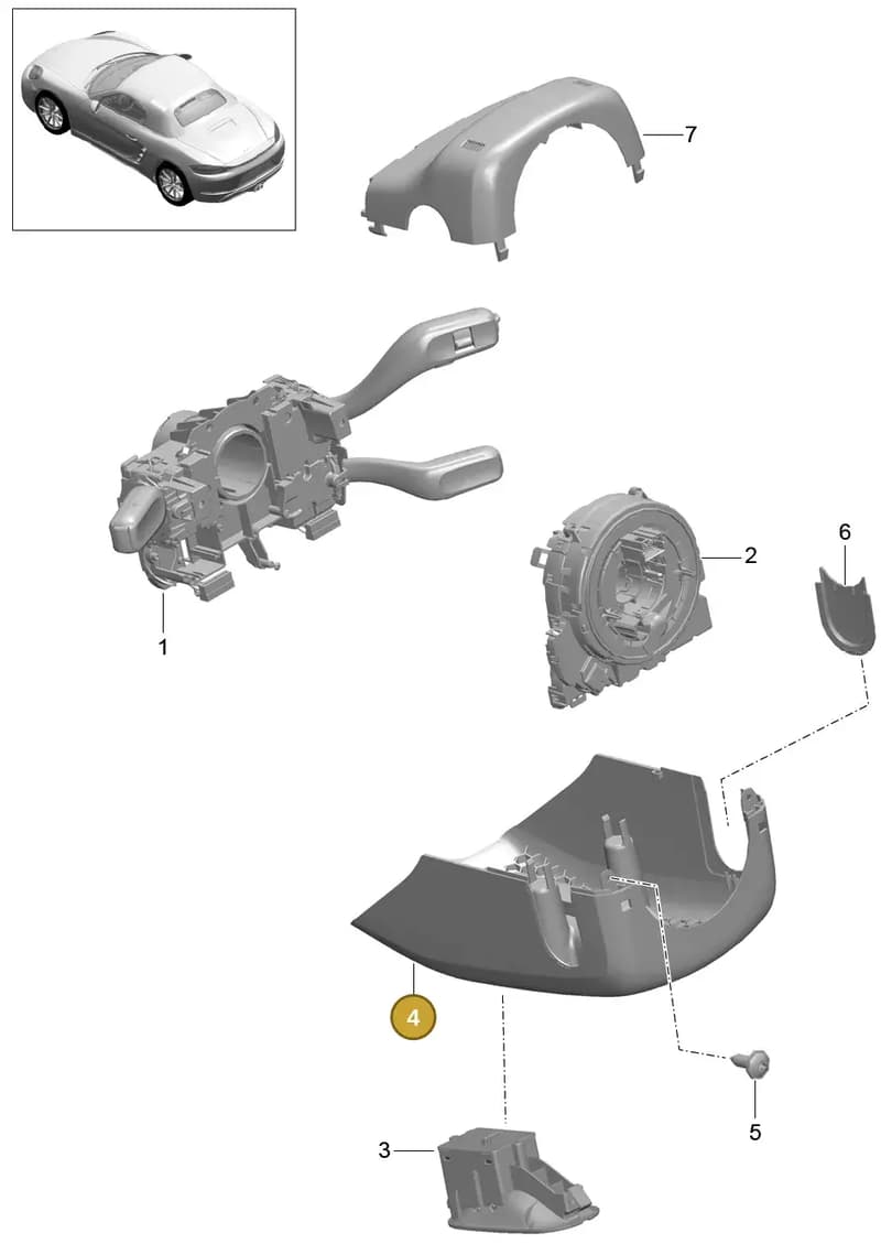 991552475001E0 — Porsche Boxster (2016-) diagram p48903010, position 4