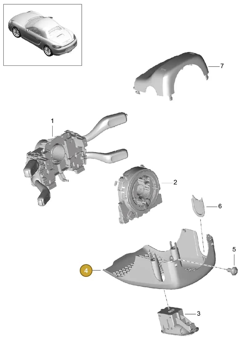 991552475011E0 — Porsche Boxster (2012-2016) diagram p39903010, position 4