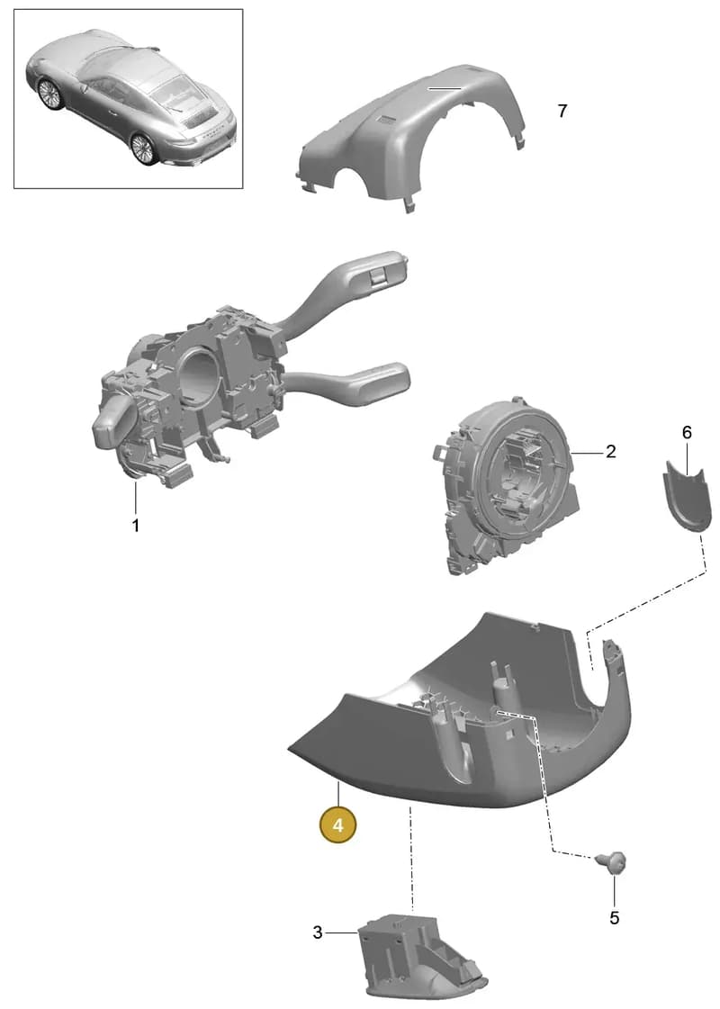 991552475011E0 — Porsche 911 (2016-2019) diagram p47903010, position 4