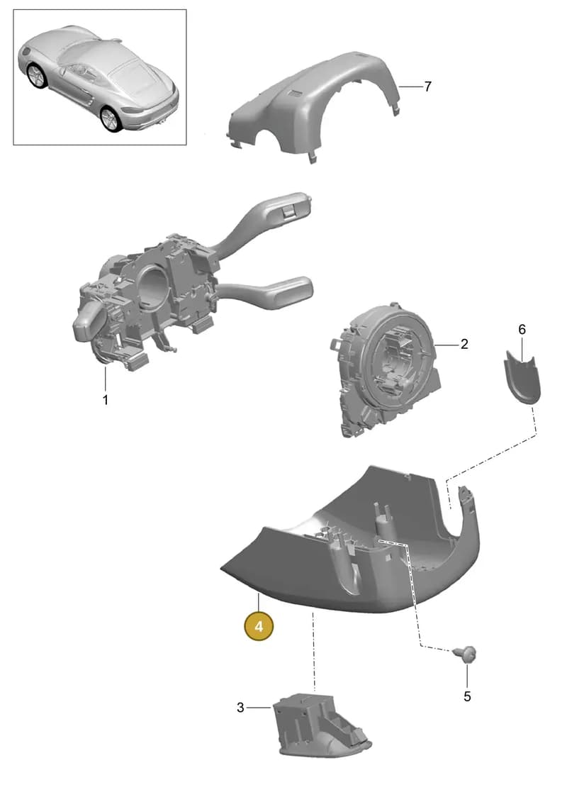 991552475011E0 — Porsche Cayman (2016-) diagram p50903010, position 4