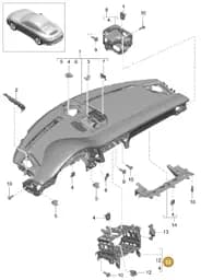 99155257500OH7 Porsche Loudspeaker Trim (Graphite Blue OH7)