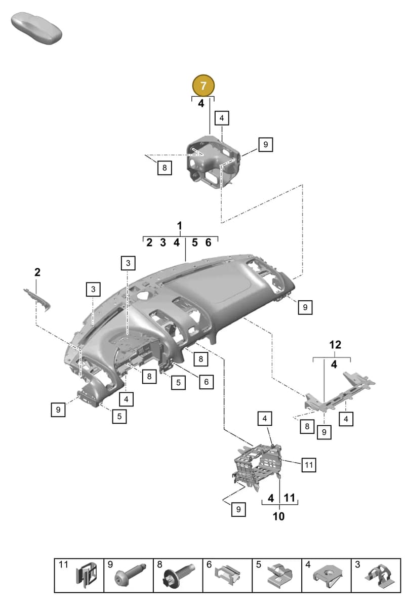 99155262000 — Porsche Boxster Spyder (2019-2020) diagram p55809000, position 7