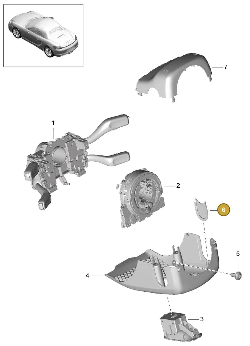 991552675001E0 — Porsche Boxster (2012-2016) diagram p39903010, position 6