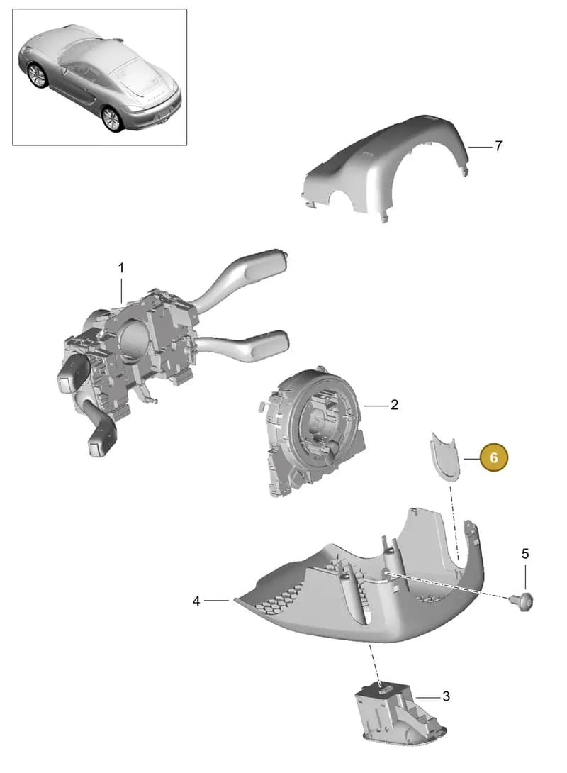 991552675001E0 — Porsche Cayman (2013-2016) diagram p40903010, position 6
