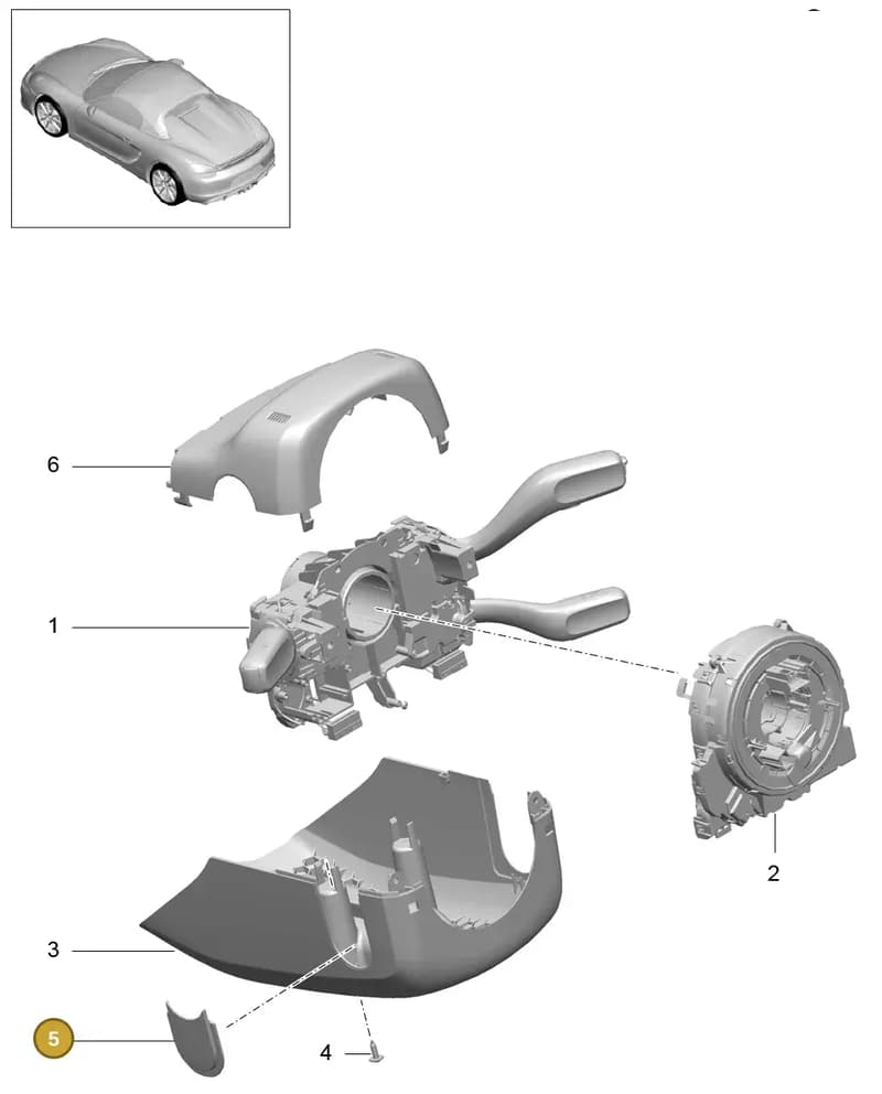 991552675001E0 — Porsche Boxster Spyder (2015-2016) diagram p46903010, position 5