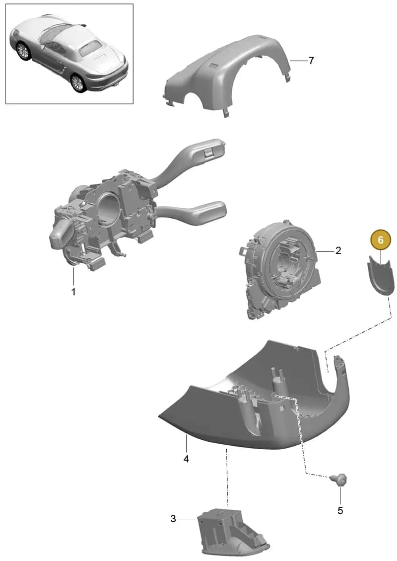 991552675001E0 — Porsche Boxster (2016-) diagram p48903010, position 6