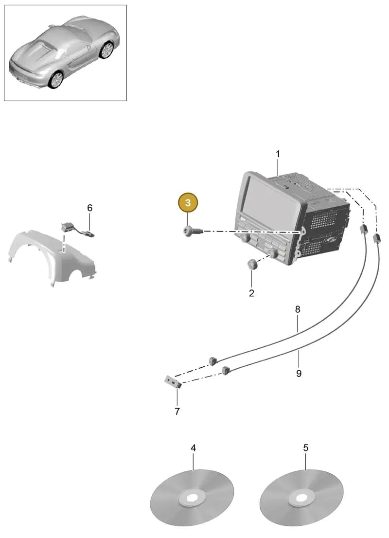 99155277500 — Porsche Boxster Spyder (2015-2016) diagram p46911000, position 3