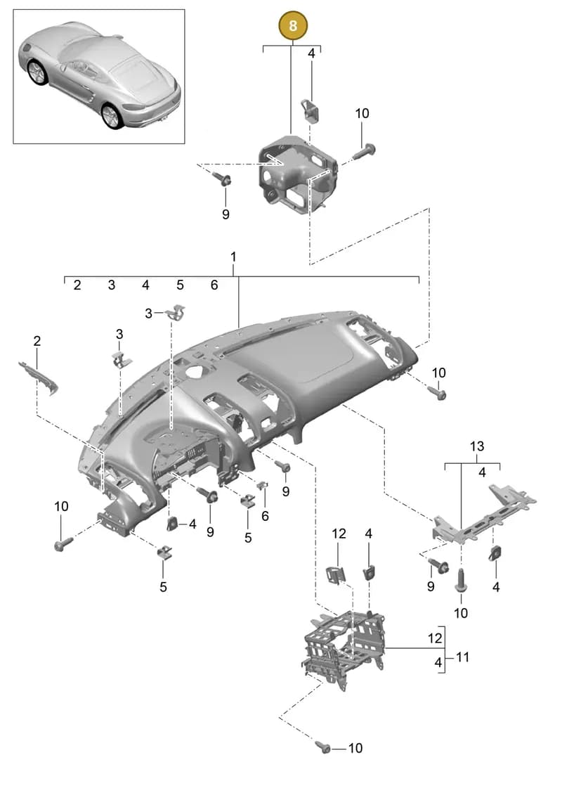 99155298022S65 — Porsche Cayman (2016-) diagram p50809000, position 8