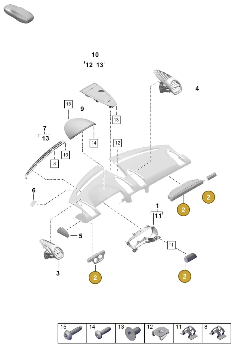 99155298123U03 — Porsche Boxster Spyder (2019-) diagram p55809050, position 2