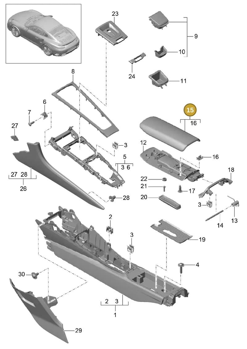 99155398201OC3 — Porsche GT2 RS Clubsport (2013-2020) diagram p42809020, position 15