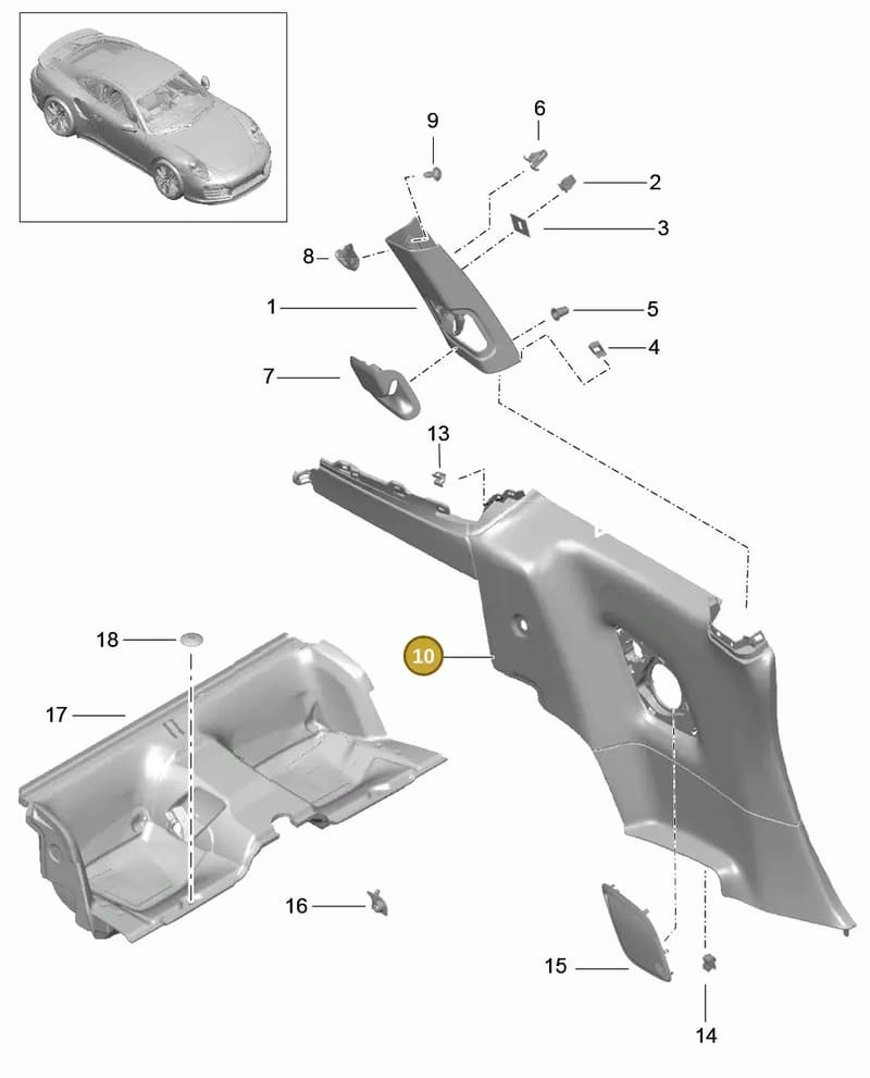 99155507228DK4 — Porsche 911 (2013-2020) diagram p42807020, position 10