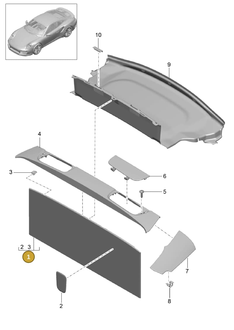 99155508103R75 — Porsche 911 (2013-2020) diagram p42807035, position 1