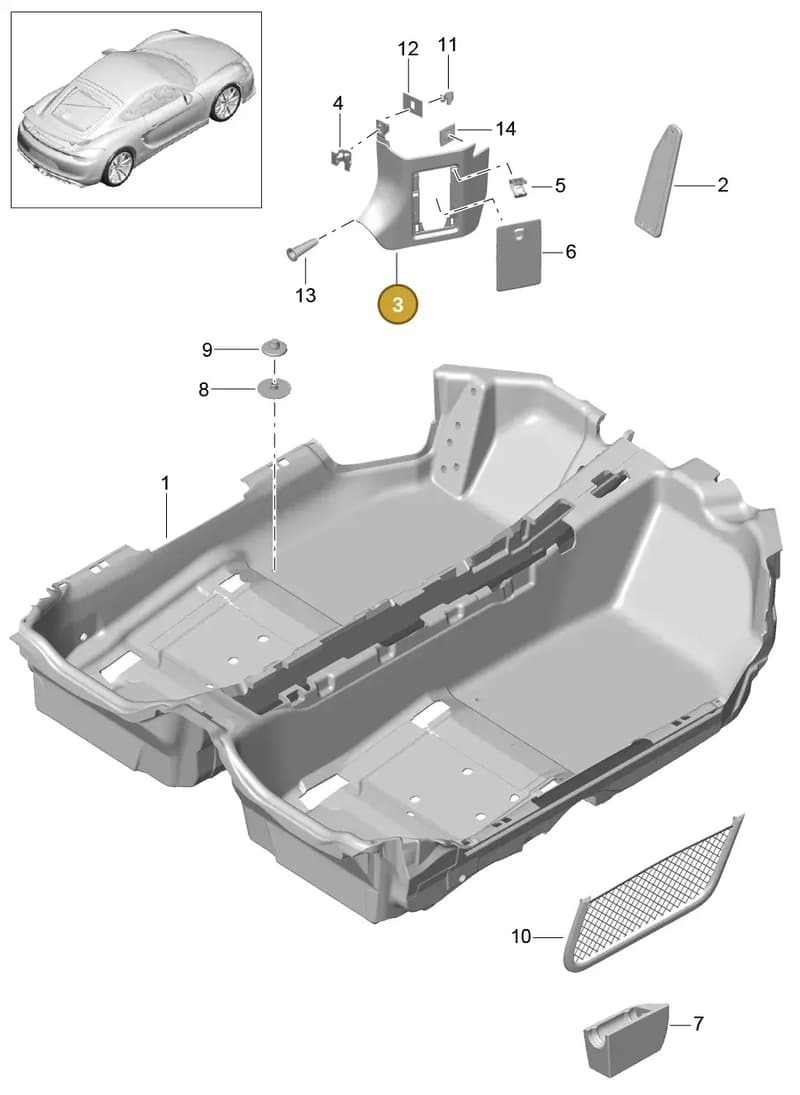 99155510101E75 — Porsche Cayman GT4 (2015-2016) diagram p45807010, position 3
