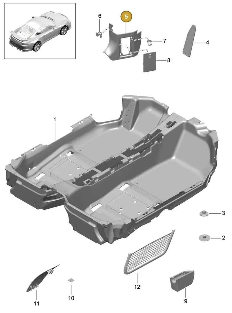 99155510101S75 — Porsche 991 R (2013-2020) diagram p41807010, position 5