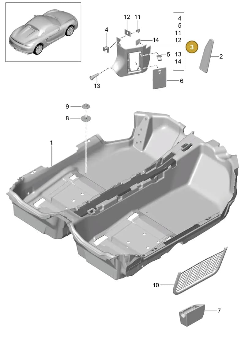 99155510202C75 — Porsche Boxster Spyder (2015-2016) diagram p46807010, position 3