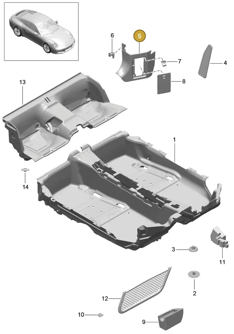 99155510202C75 — Porsche 911 (2016-2019) diagram p47807010, position 5