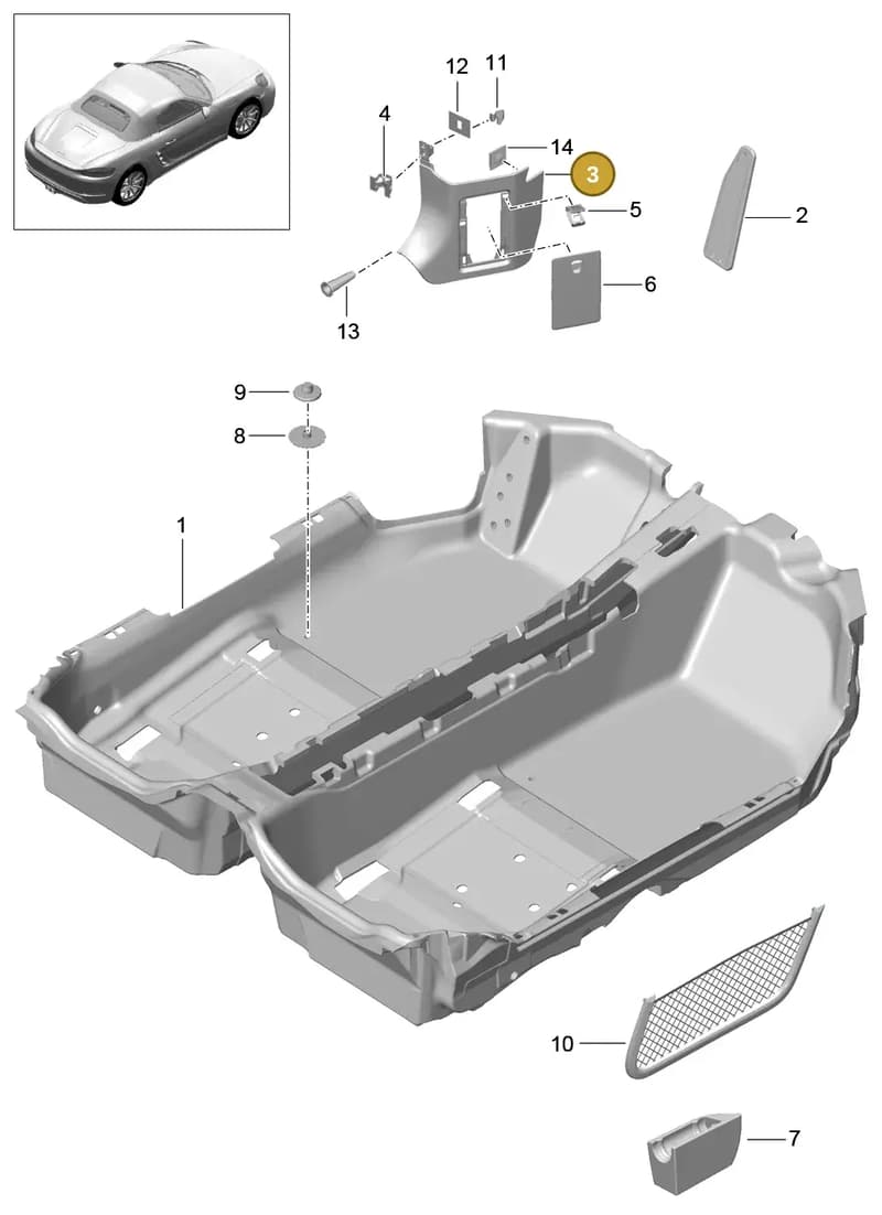 99155510202C75 — Porsche Boxster (2016-) diagram p48807010, position 3