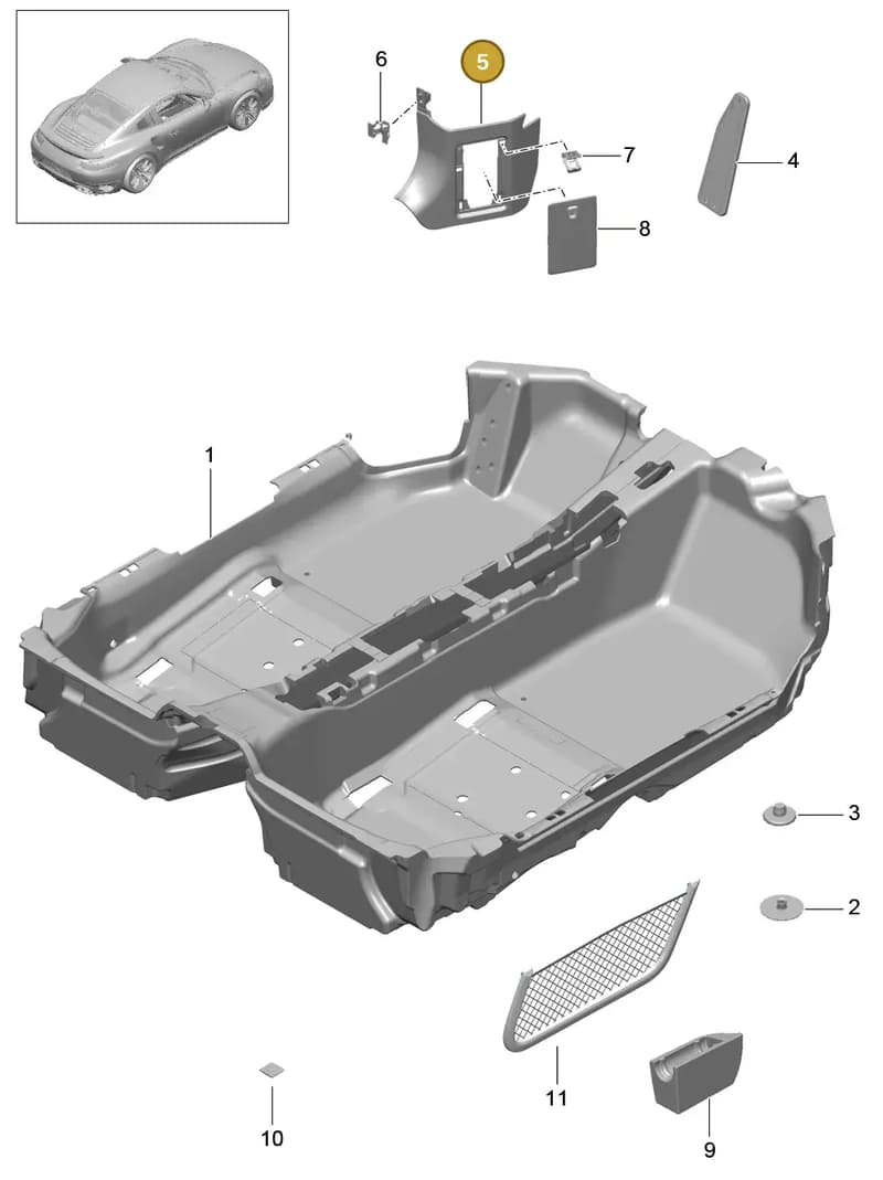 99155510202OH7 — Porsche 911 (2013-2020) diagram p42807010, position 5