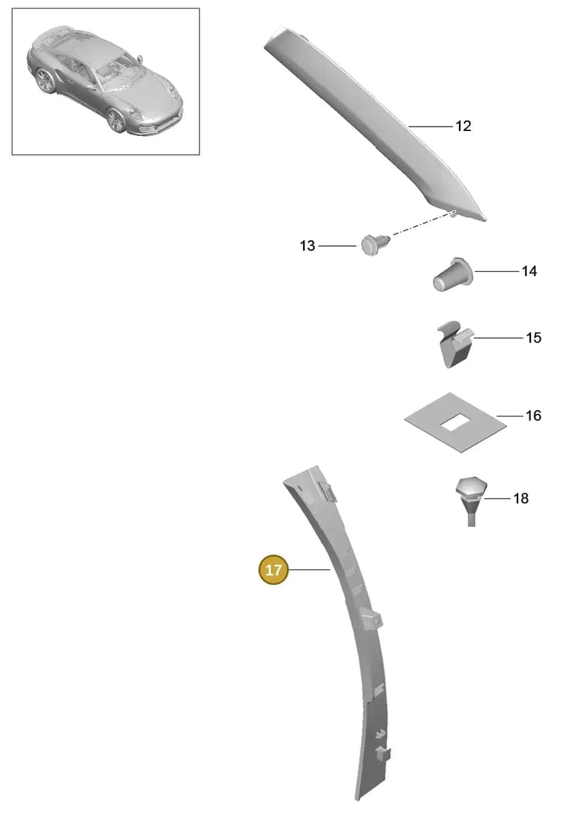 991555185011E0 — Porsche GT2 RS Clubsport (2013-2020) diagram p42807051, position 17+5+6