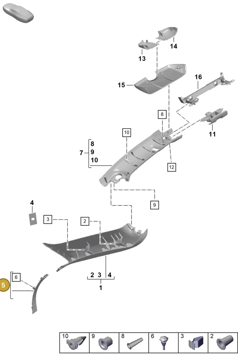 99155518501OM8 — Porsche Boxster Spyder (2019-) diagram p54807500, position 5