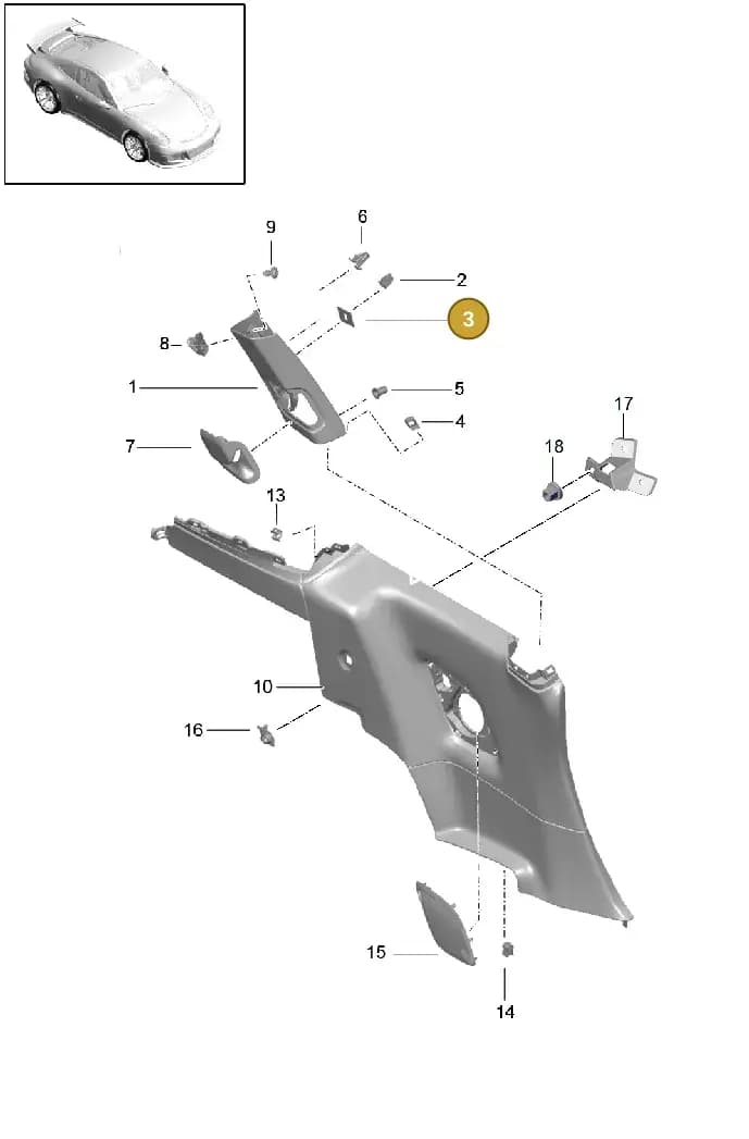 991555188032W0 — Porsche 911 (2013-2020) diagram p41807020, position 3