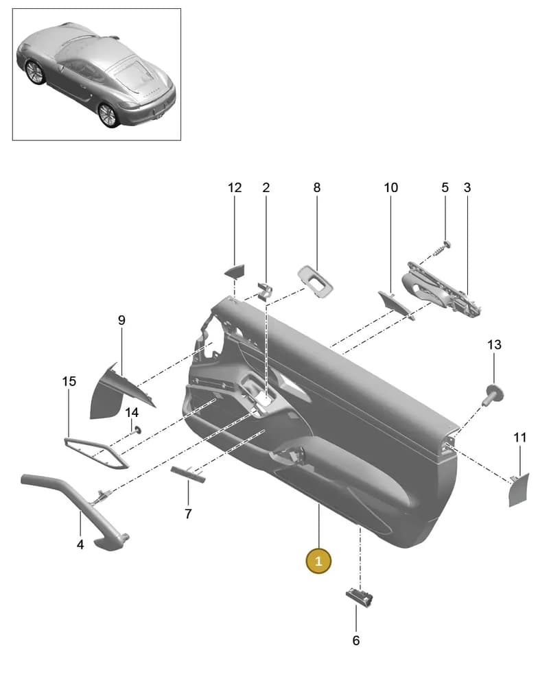 99155520350DSP — Porsche Cayman (2013-2016) diagram p40808070, position 1