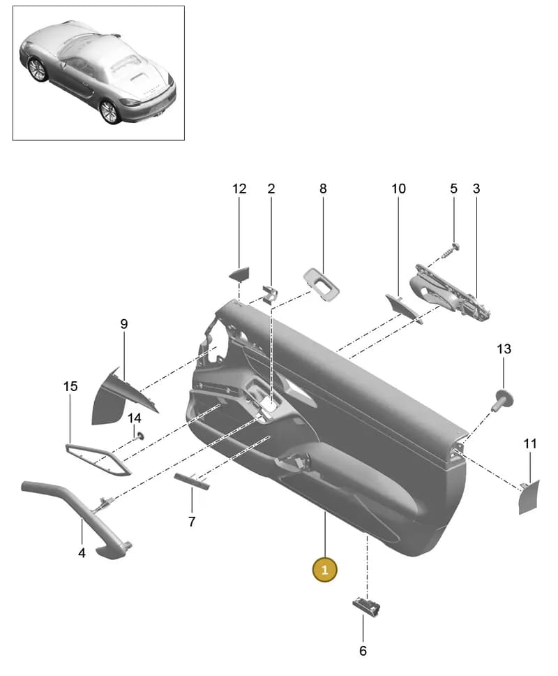 99155520355DSP — Porsche Boxster (2012-2016) diagram p39808070, position 1