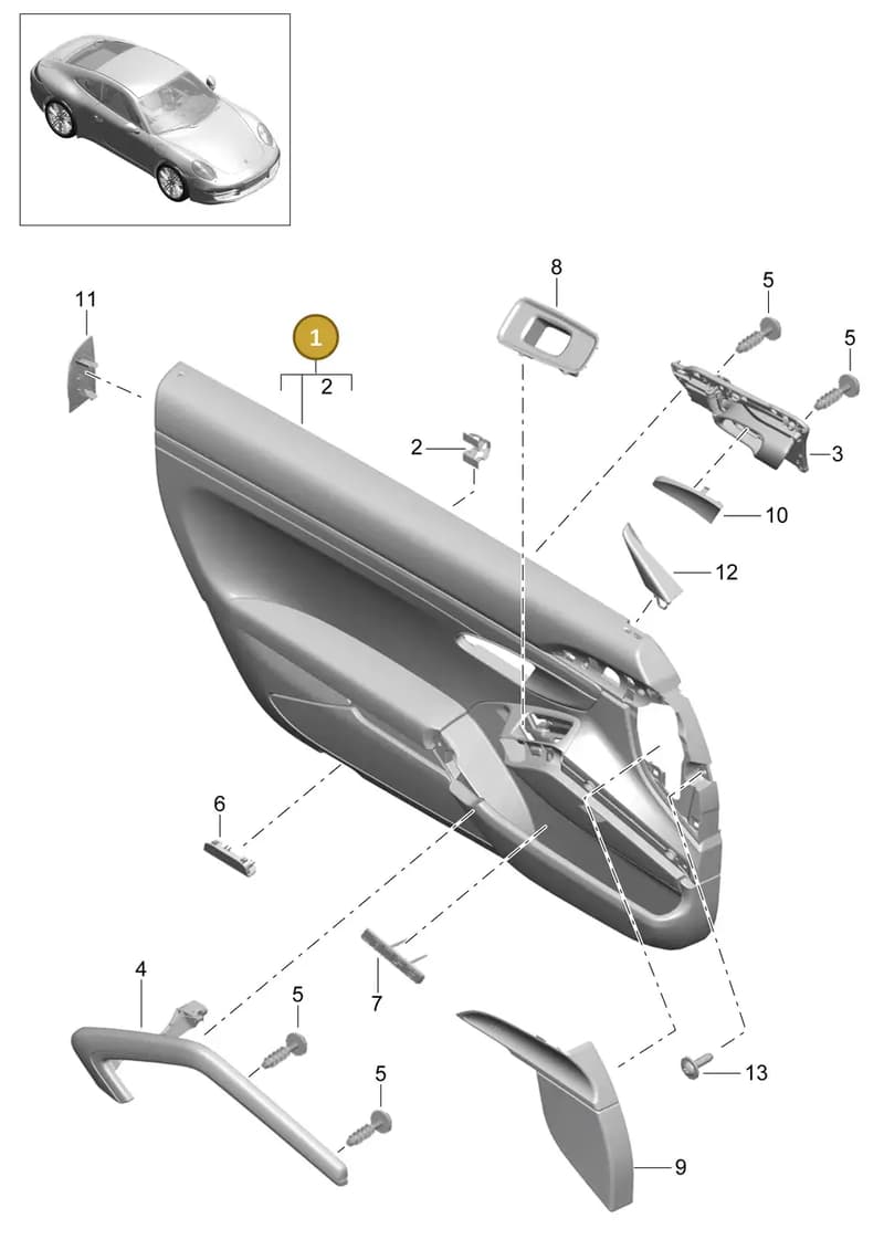 99155520369DK4 — Porsche 991 Carrera 4 (2011-2016) diagram p38808070, position 1