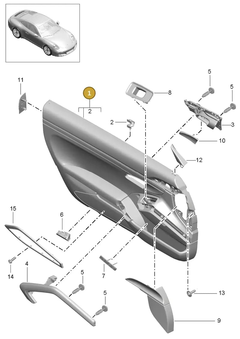 99155520382GUG — Porsche 911 (2016-2019) diagram p47808015, position 1
